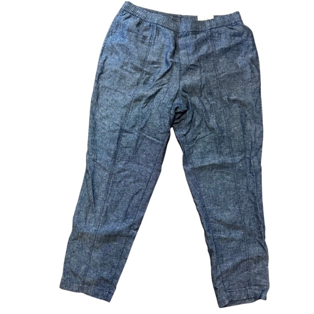 NWT‎ Old Navy High Rise Crop Pants Size L Chambray Blue